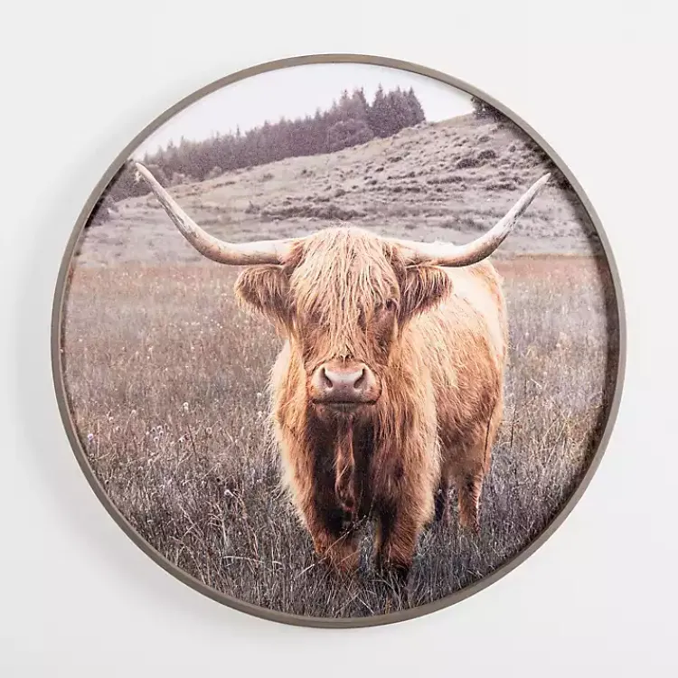 Kirklands Home Bernie II Round Framed Canvas Art Print