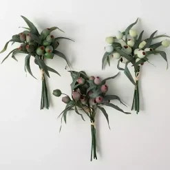 Stems & Bouquets>Kirklands Home Berry Pod Stems, Set of 3 Green