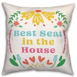 Pillows>Kirklands Home Best Seat in the House Floral Throw Pillow