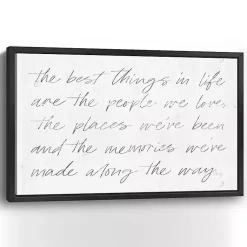 Kirklands Home Best Things Framed Canvas Art Print, 38x26 in. Hot