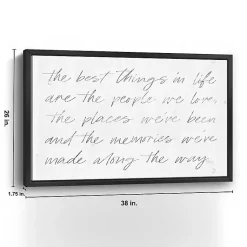 Kirklands Home Best Things Framed Canvas Art Print, 38x26 in. Hot