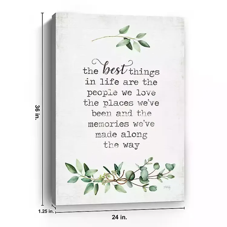 Kirklands Home Best Things in Life Canvas Art Print, 24x36 in. New
