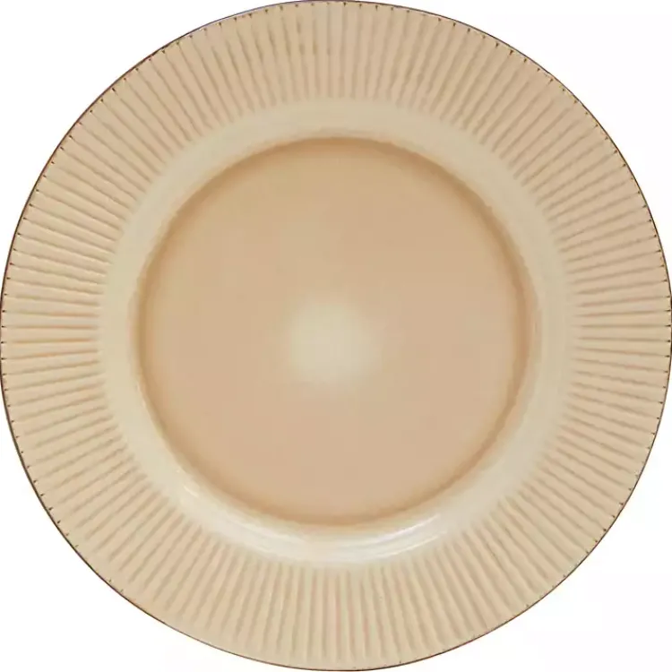 Kirklands Home Betsy Cream Ribbed 16-pc. Dinnerware Set Tan Outlet