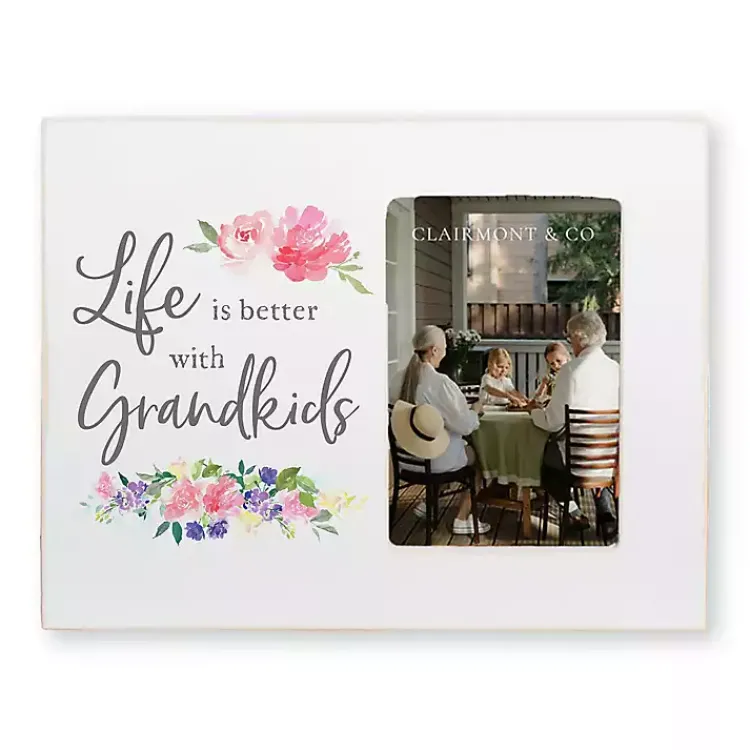 Picture Frames>Kirklands Home Better with Grandkids Picture Frame White