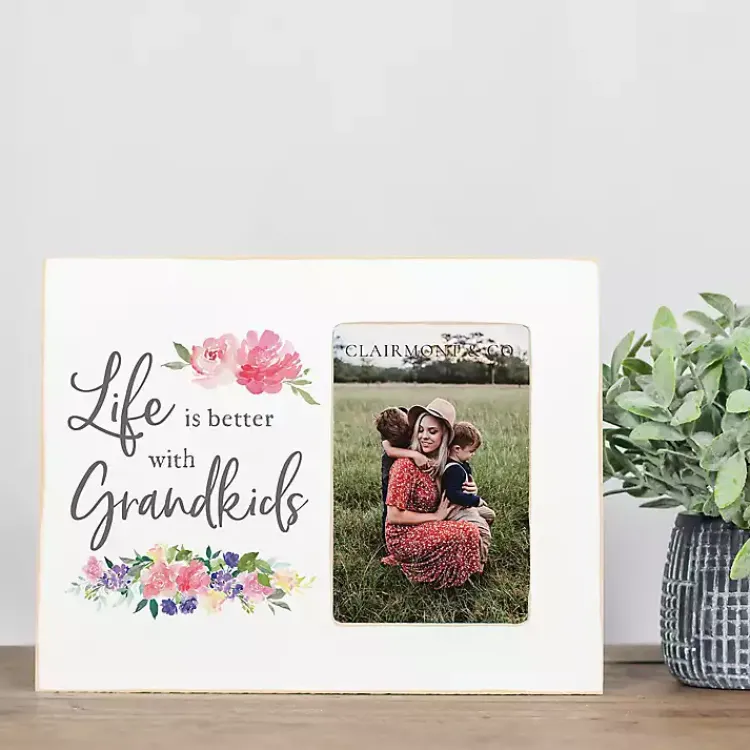 Picture Frames>Kirklands Home Better with Grandkids Picture Frame White