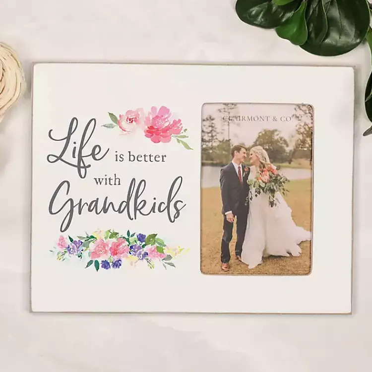 Picture Frames>Kirklands Home Better with Grandkids Picture Frame White