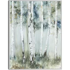 Kirklands Home Birch Blue Forest Framed Canvas Art Print Best