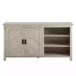 Kirklands Home Birch 2-Door Chevron Cabinet Tan Outlet