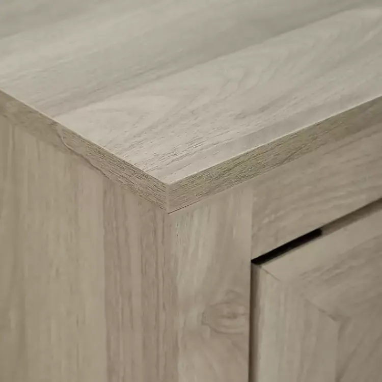 Kirklands Home Birch 2-Door Chevron Cabinet Tan Outlet