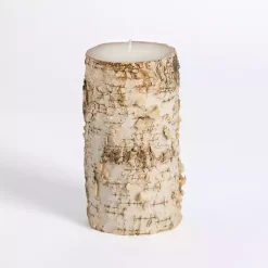 Candles>Kirklands Home Birch Tree Bark Pillar Candle, 4x10 in.