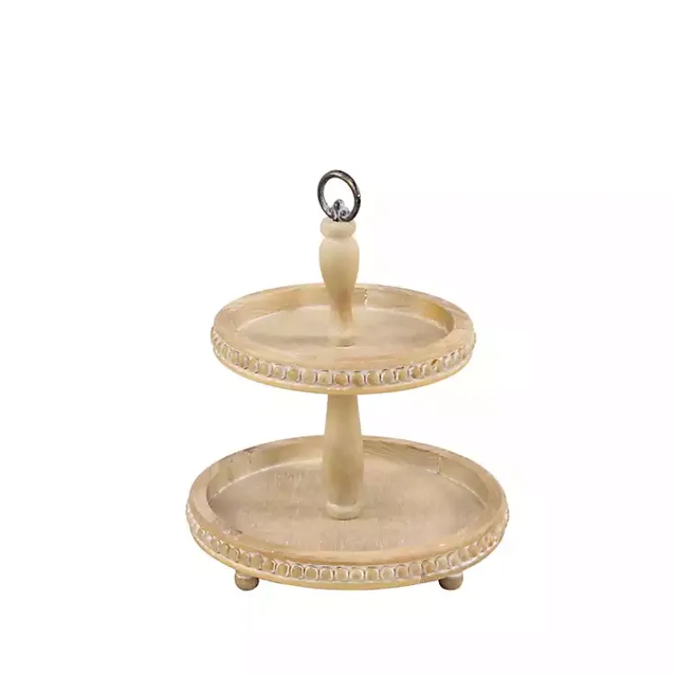 Kirklands Home Birch Wood Tiered Tray Brown Sale