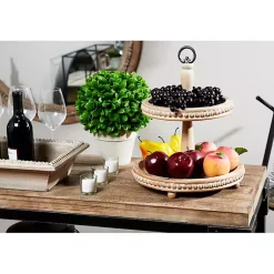 Kirklands Home Birch Wood Tiered Tray Brown Sale