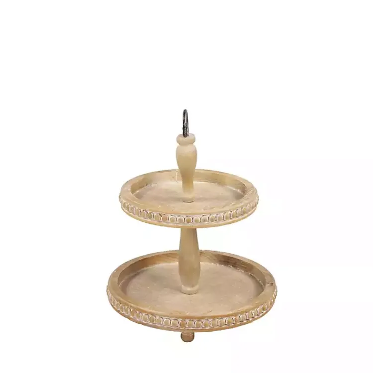 Kirklands Home Birch Wood Tiered Tray Brown Sale