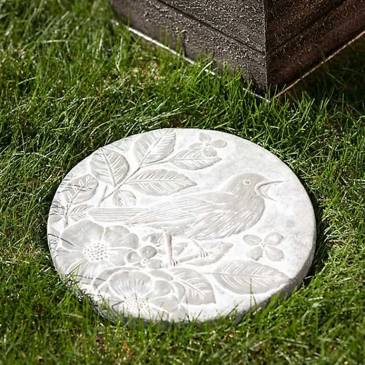 Kirklands Home Bird Cement Stepping Stone Gray