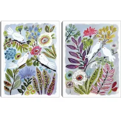 Kirklands Home Bird Love Framed Canvas Art Prints, Set of 2 Multi Discount