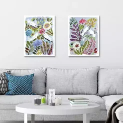 Kirklands Home Bird Love Framed Canvas Art Prints, Set of 2 Multi Discount