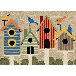 Kirklands Home Birdhouses Scatter Rug Multi Clearance