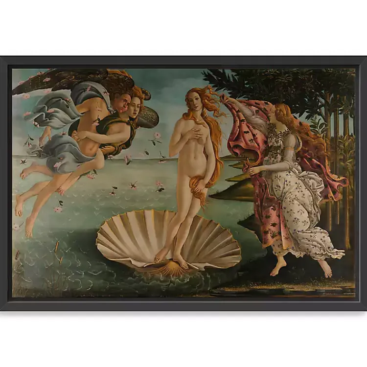 Kirklands Home Birth of Venus Framed Canvas Art Print, 48x32 in. Multi Sale