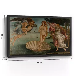 Kirklands Home Birth of Venus Framed Canvas Art Print, 48x32 in. Multi Sale