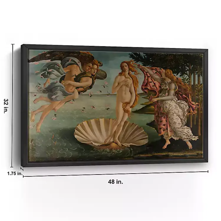 Kirklands Home Birth of Venus Framed Canvas Art Print, 48x32 in. Multi Sale