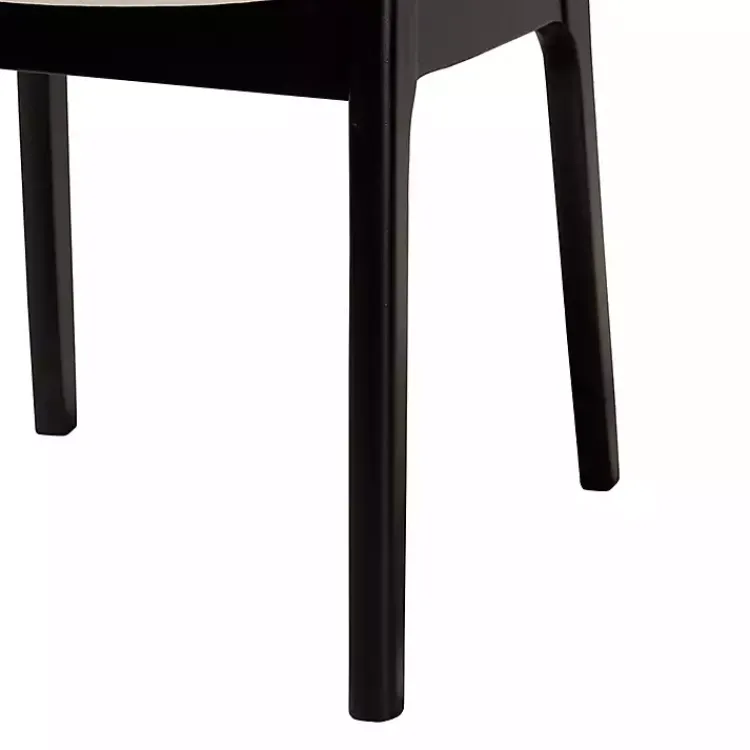 Kirklands Home Black & Cream Modern Dining Chairs, Set of 2 White