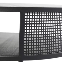 Kirklands Home & Gold Metal Mesh Round Coffee Table Black