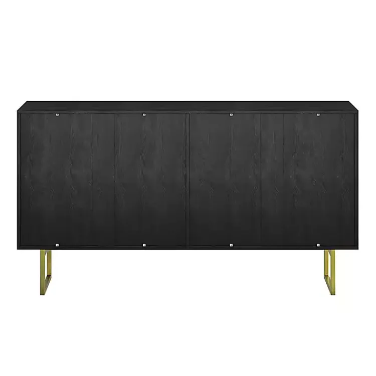 Kirklands Home Black & Ivory Sunburst 4-Door Sideboard Best