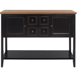 Kirklands Home & Oak 4-Drawer Charlotte Sideboard Black Online