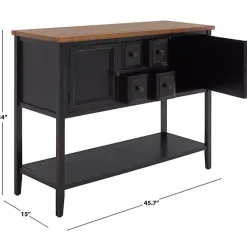 Kirklands Home & Oak 4-Drawer Charlotte Sideboard Black Online