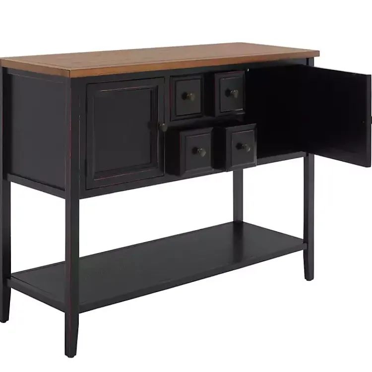 Kirklands Home & Oak 4-Drawer Charlotte Sideboard Black Online
