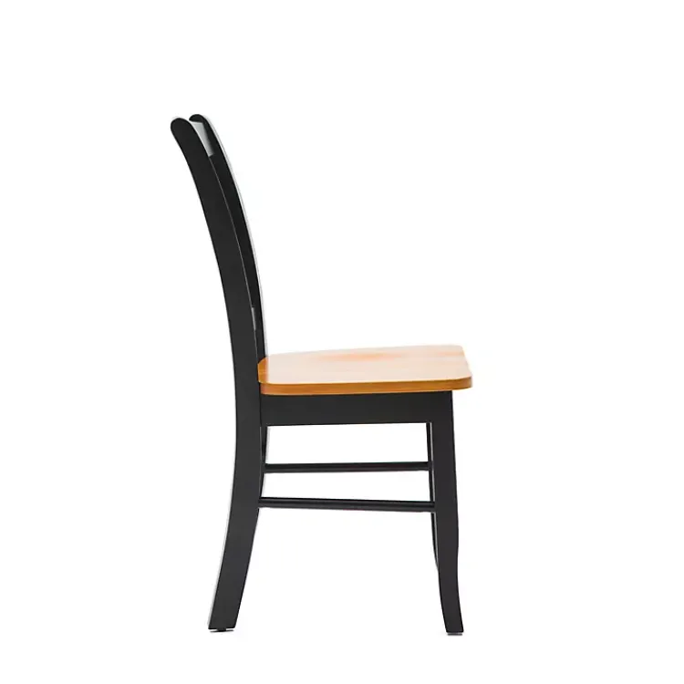 Kirklands Home Black & Oak Wood Shaker Dining Chairs, Set of 2 Brown Best