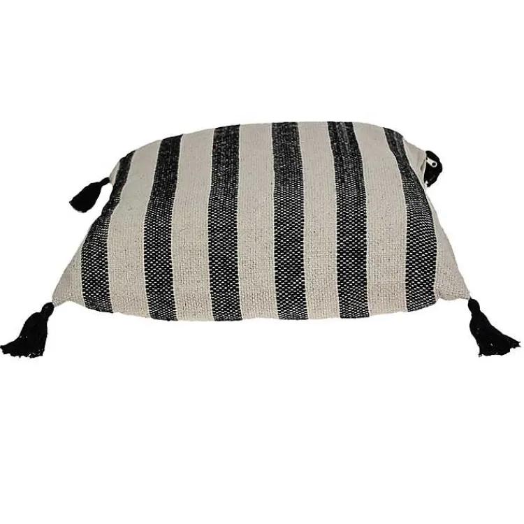 Pillows>Kirklands Home Black & White Bungalow Stripe Throw Pillow
