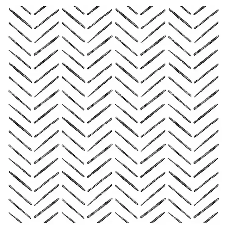 Kirklands Home Black & White Chevron Peel & Stick Wallpaper Discount