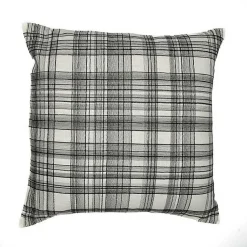 Pillows>Kirklands Home Black & White Handwoven Plaid Throw Pillow