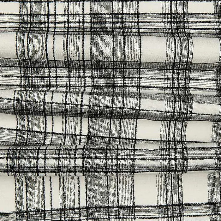 Pillows>Kirklands Home Black & White Handwoven Plaid Throw Pillow