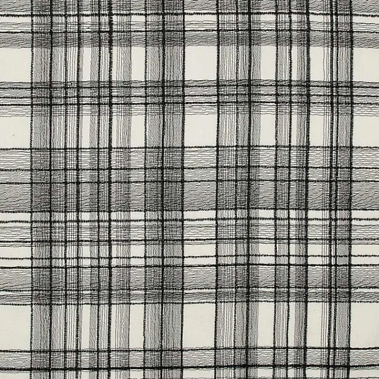 Pillows>Kirklands Home Black & White Handwoven Plaid Throw Pillow