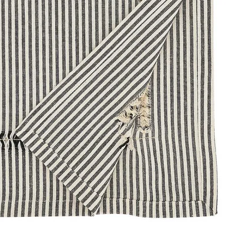Kirklands Home Black & White Striped Table Runner, 72 in. Clearance