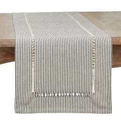 Kirklands Home Black & White Striped Table Runner, 90 in. Online
