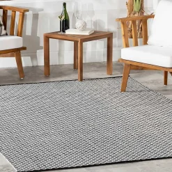 Kirklands Home Black & White Trellis Indoor/Outdoor Rug, 5x8 Online