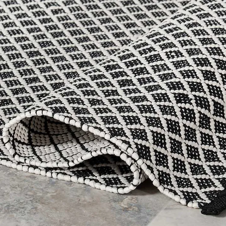 Kirklands Home Black & White Trellis Indoor/Outdoor Runner, 3x8 Online