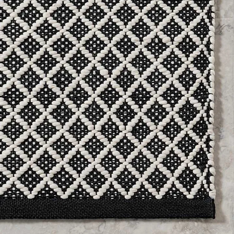 Kirklands Home Black & White Trellis Indoor/Outdoor Runner, 3x8 Online