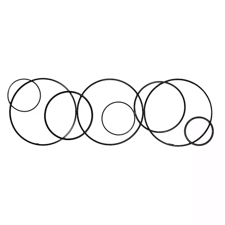Kirklands Home Abstract Circle Chain Wall Plaque Black Discount