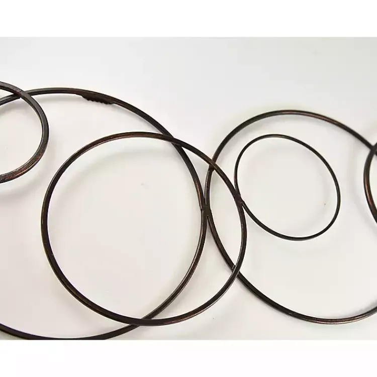 Kirklands Home Abstract Circle Chain Wall Plaque Black Discount