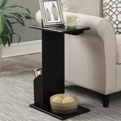 Kirklands Home Accent Table with Magazine Holder Black Discount