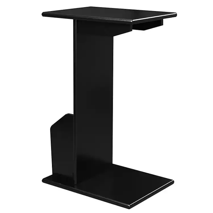 Kirklands Home Accent Table with Magazine Holder Black Discount