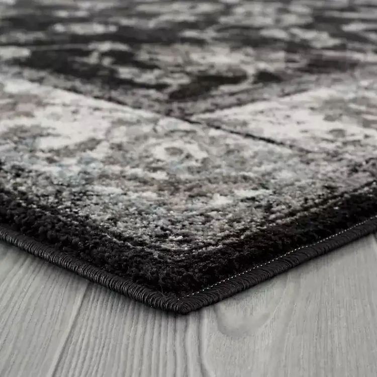 Kirklands Home Black Alex Area Rug, 5x7 New