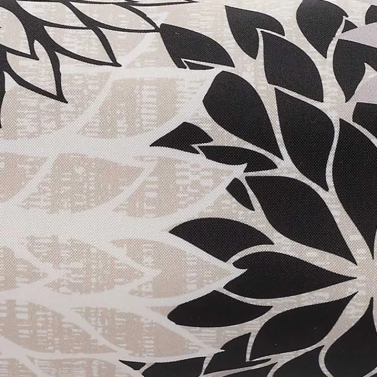 Kirklands Home and Beige Floral Outdoor Bolster Pillow Black Outlet