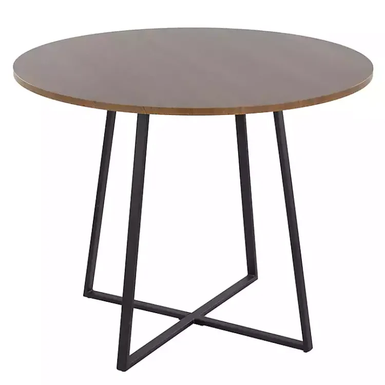 Kirklands Home Black and Canary Cosmo Round Dining Table Brown Online