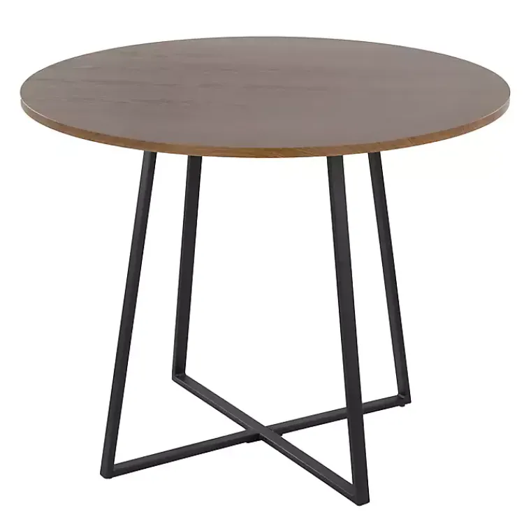 Kirklands Home Black and Canary Cosmo Round Dining Table Brown Online