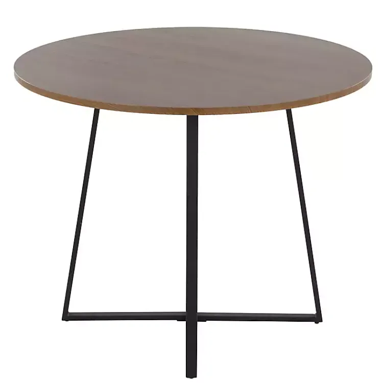 Kirklands Home Black and Canary Cosmo Round Dining Table Brown Online